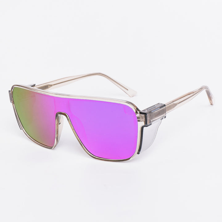Women's sporty sunglasses in a futuristic design with colored lenses Bowlift