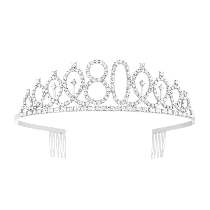 Women's Crystal-Embellished Tiara with Elegant Design Bowlift