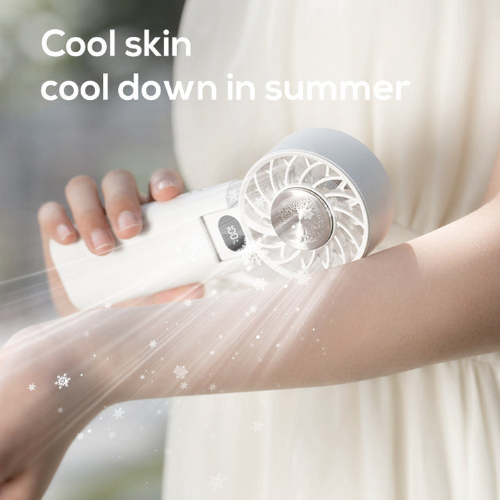 Unisex portable Mini Fan with Digital Display Bowlift