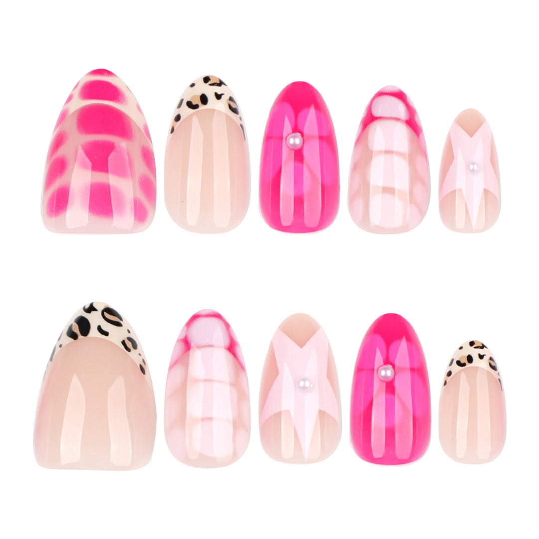 Artful nail art with colorful design and glitter accents Bowlift