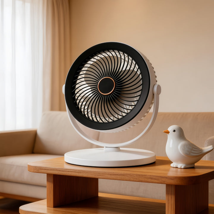Women Portable Fan with Integrated LED Light Bowlift