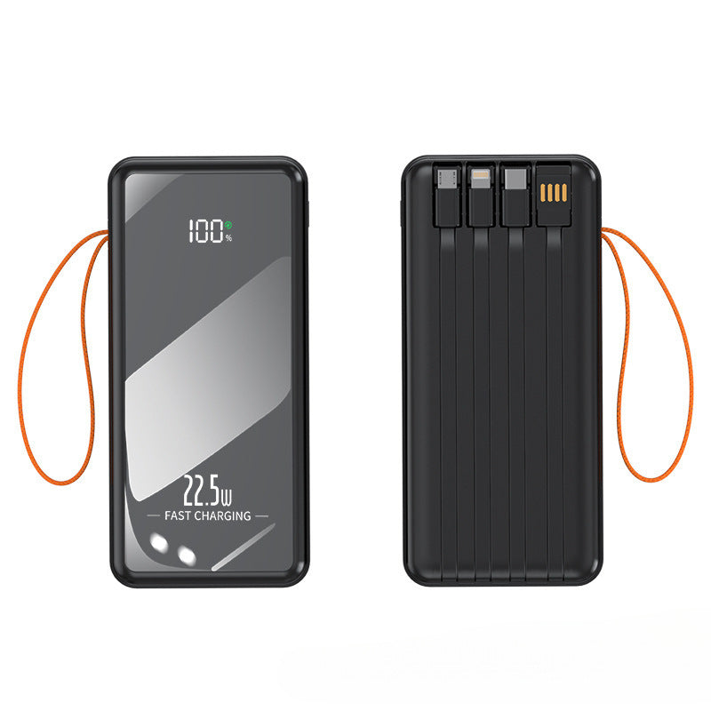 Multifunctional power bank with integrated charging cables and digital display Bowlift