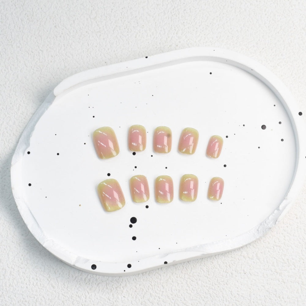 Acrylic Square Press-On Nail Set Bowlift