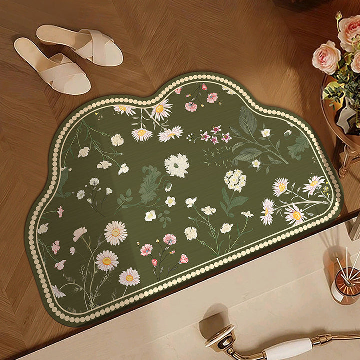 Floral Patterned Area Mat