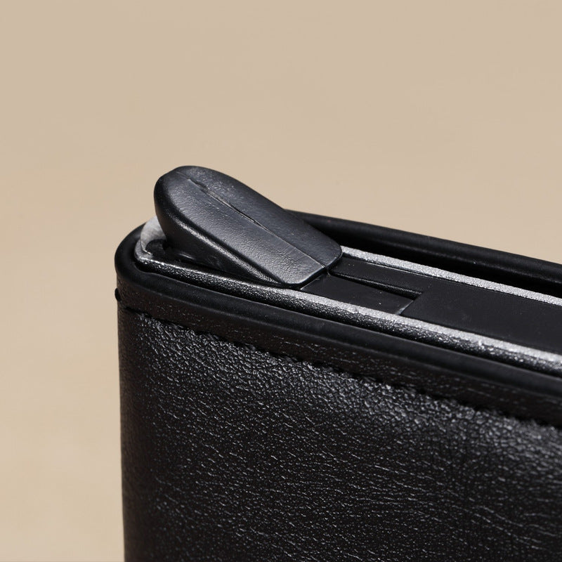 RFID-Blocking Leather Cardholder Bowlift