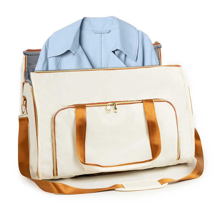 Elegant travel and sports bag with integrated suit compartment Bowlift