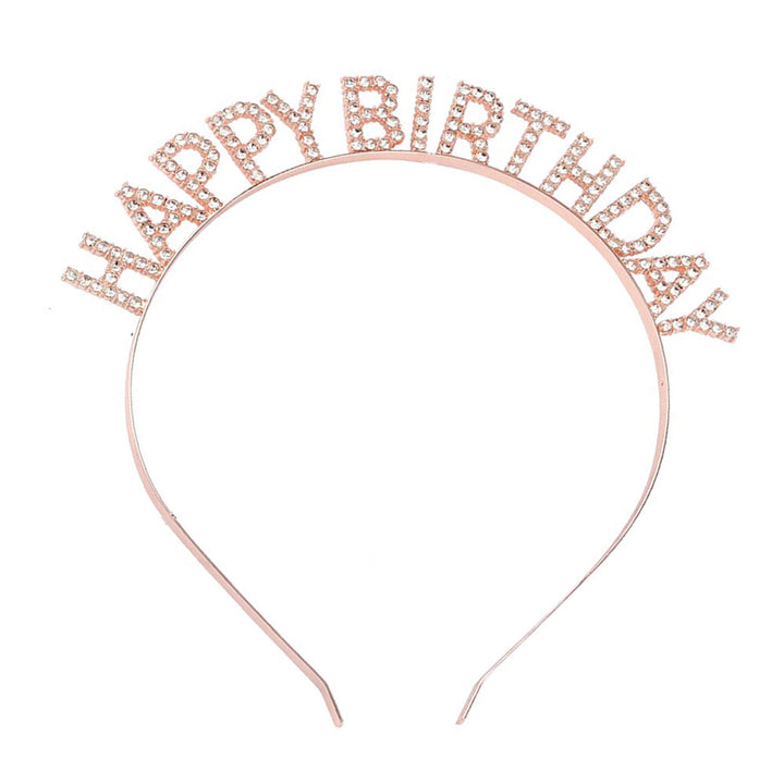 Ladies Glittering Headband with "Happy Birthday" Inscription Bowlift