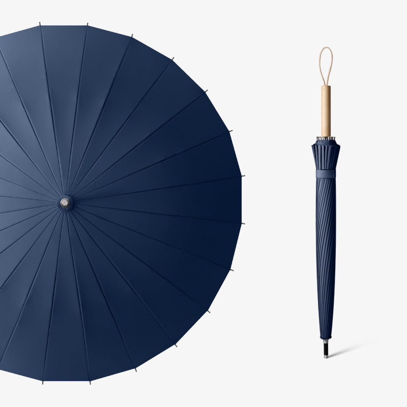 Ladies elegant folding umbrella with ergonomic wooden handle Bowlift