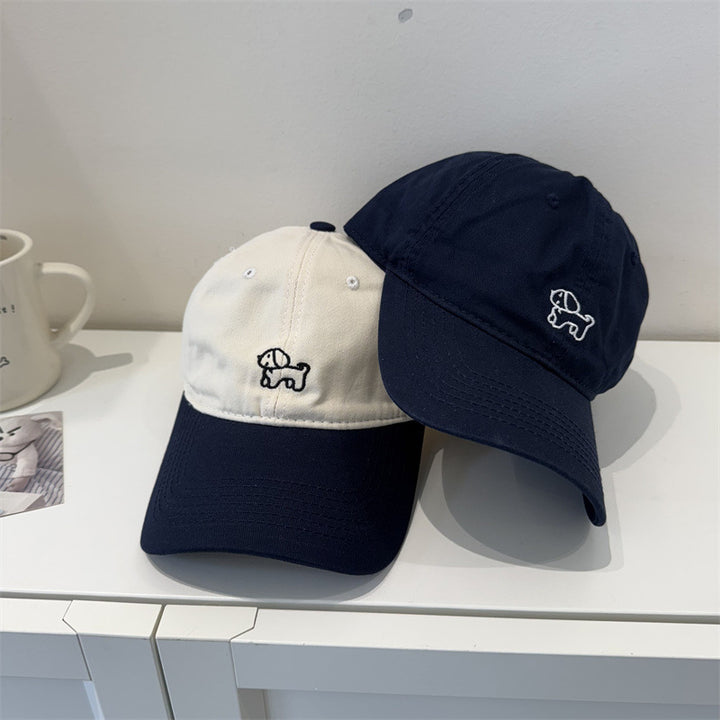 Men's Casual Dog-Embroidered Cap Bowlift