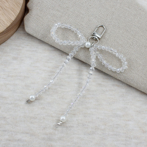 Elegant Beaded Bow Brooch Bowlift