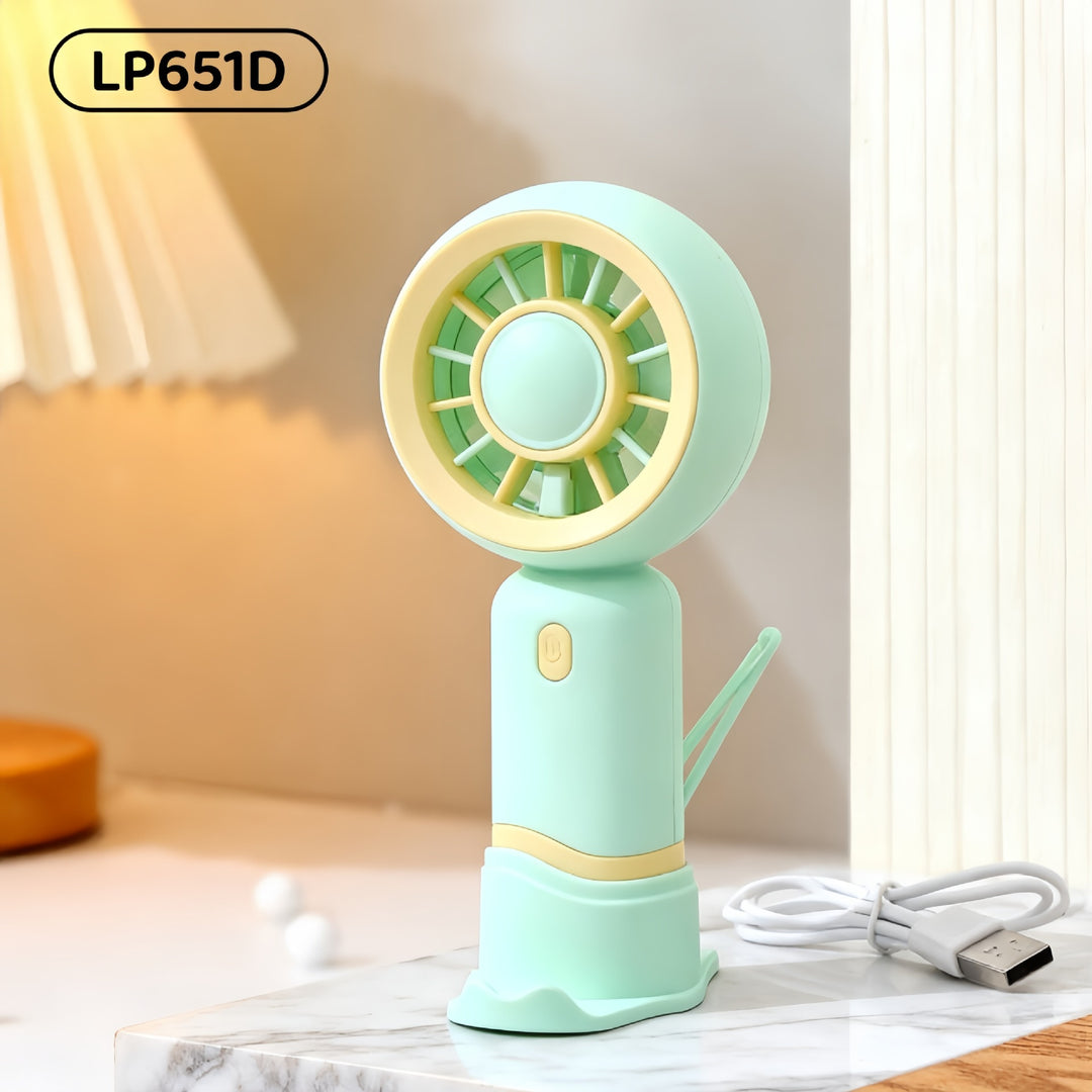 Women Portable Hand Fan with Cute Snail Design Bowlift