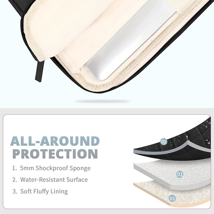 Padded Laptop Handbag with Versatile Interior Pockets Bowlift