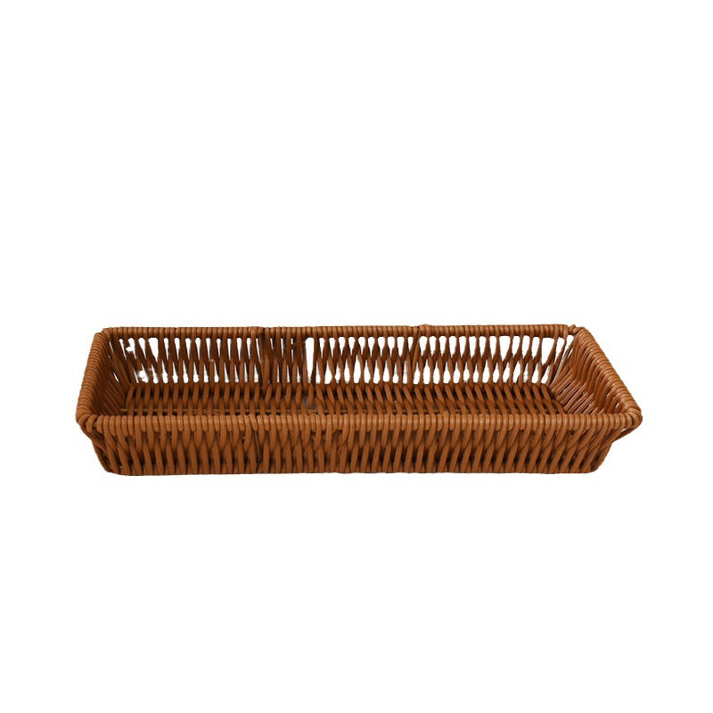 Stylish Woven Rectangular Serving Tray Bowlift