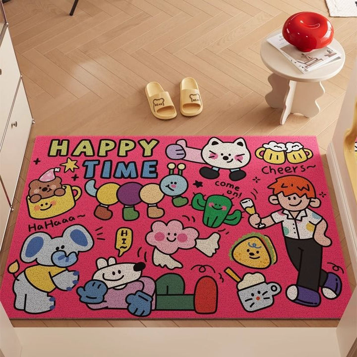 Playful Cartoon-Themed Soft Floor Mat