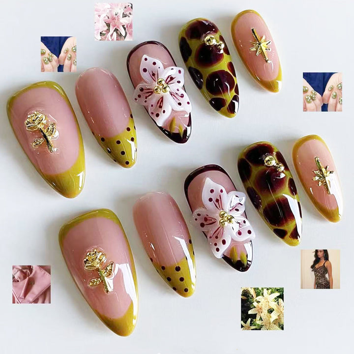 Elegant Artificial Nail Set with Unique Design Bowlift