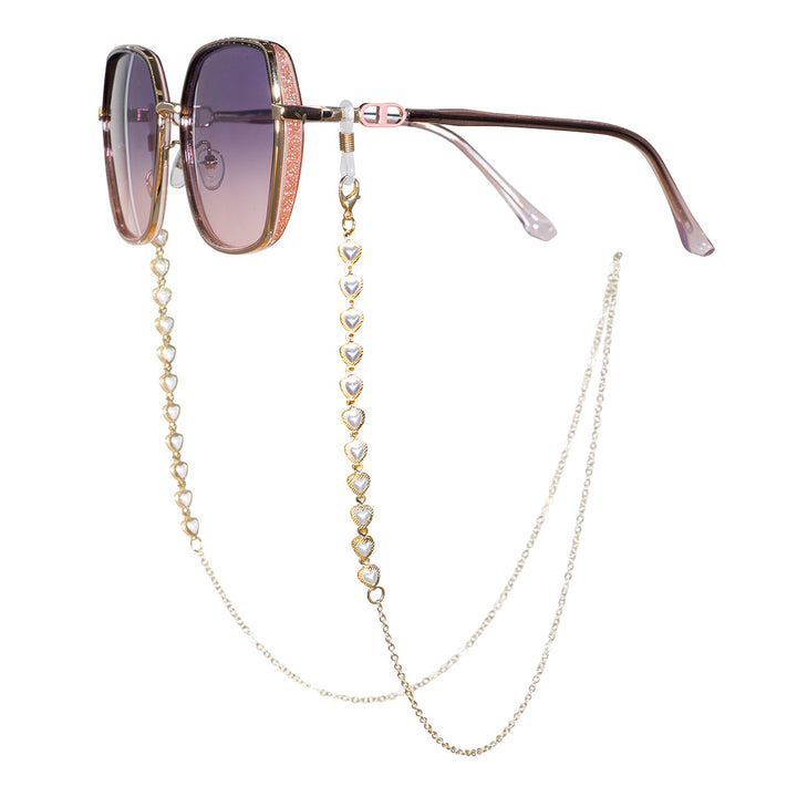 Elegant Pearl-Linked Eyewear Chain Bowlift