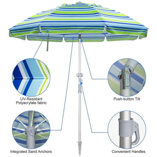 Ladies large sun protection umbrella with stable construction Bowlift