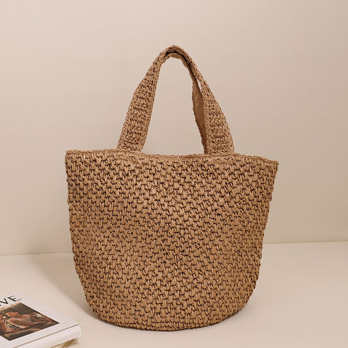 Stylish basket bag made of natural fiber with generous storage space Bowlift