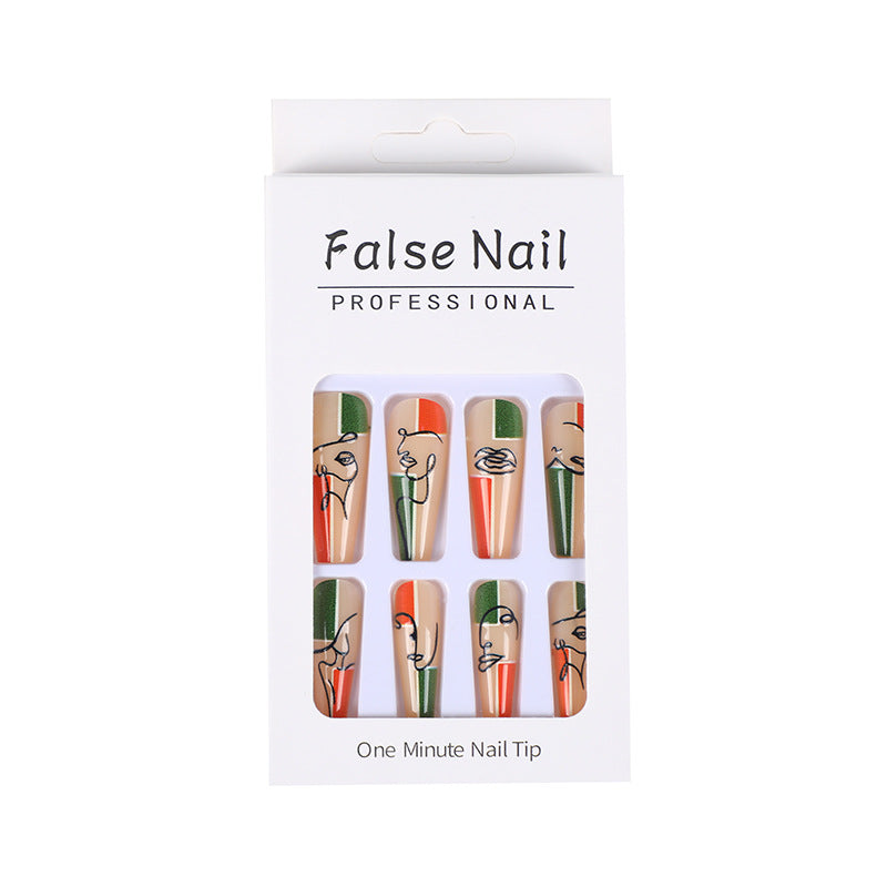 Creative line design artificial nails Bowlift