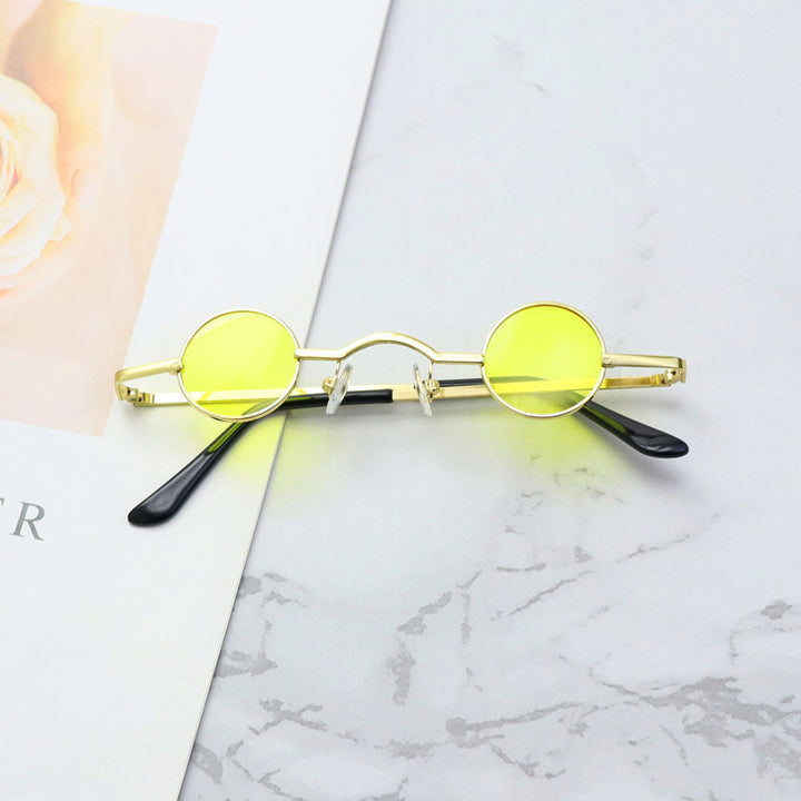 Retro-Inspired Round Metal Frame Sunglasses Bowlift