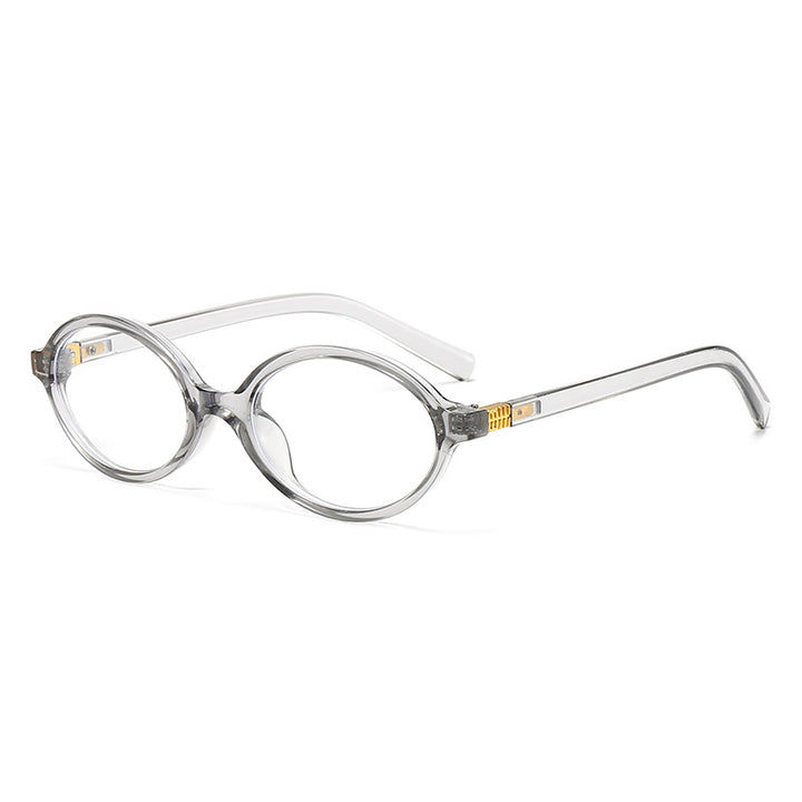 Women's fashionable oval glasses with golden accents Bowlift
