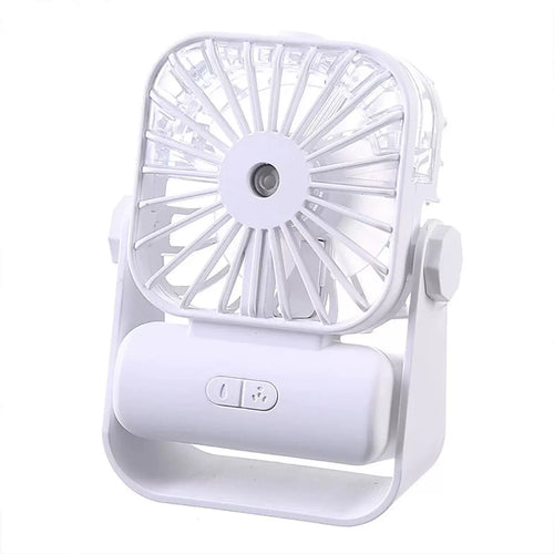 Unisex one size portable USB rechargeable mist personal desk fan with adjustable tilt angle, multiple adjustable airflow and detachable refillable reservoir Bowlift