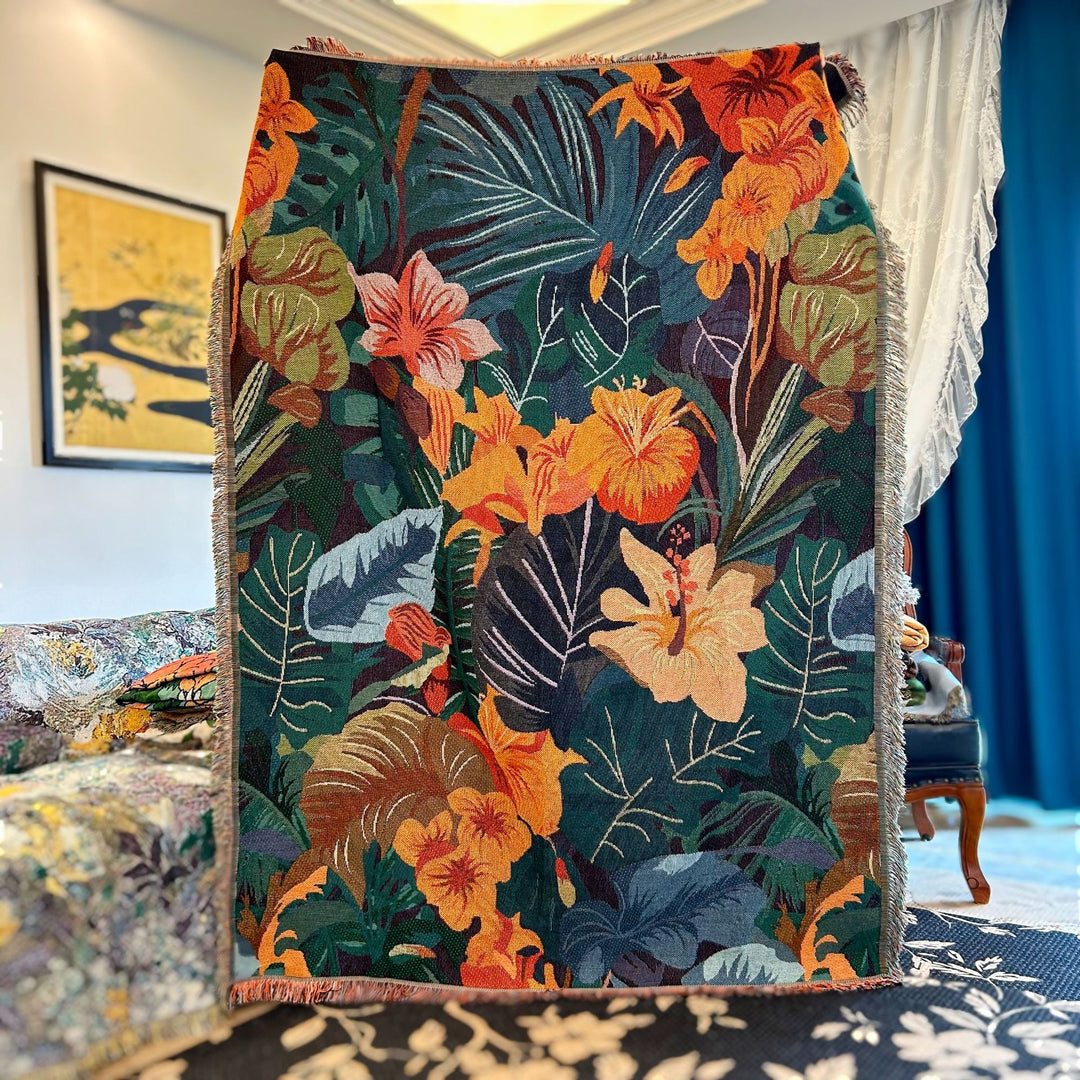 Floral Sofa Throw Blanket