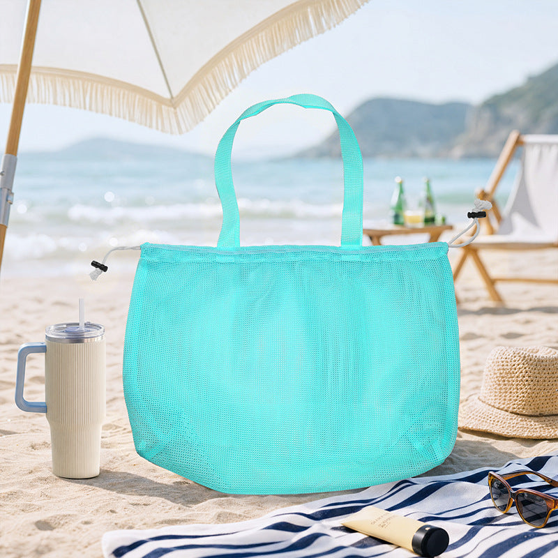 Versatile Beach Bag In Airy Mesh Design Bowlift