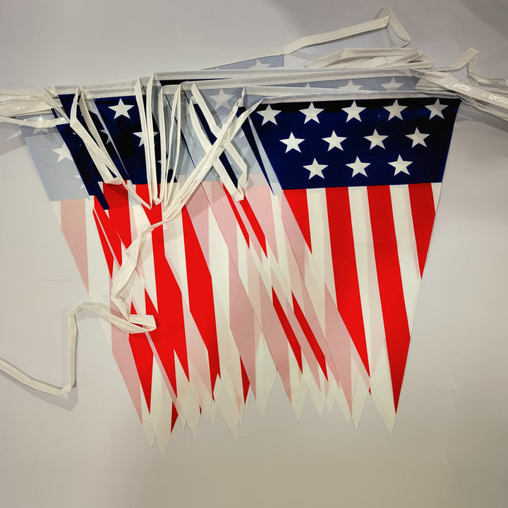 Unisex nan robust Outdoor Pennant String made of polyester with star field and pointed pendants Bowlift