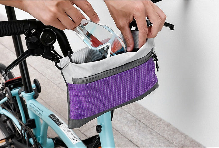 lightweight urban grid-pattern crossbody organizer bag with exterior zip pocket and adjustable strap Bowlift