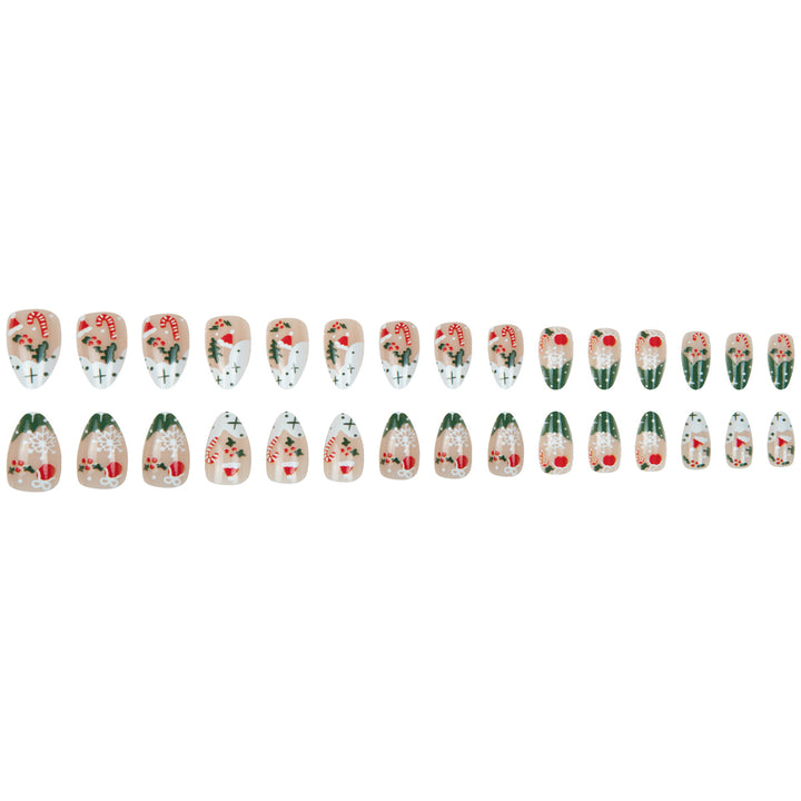 Festive Holiday-Themed Stiletto Nail Art Bowlift