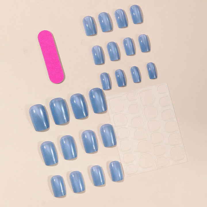 Gradient Glossy Nail Art Extensions Bowlift