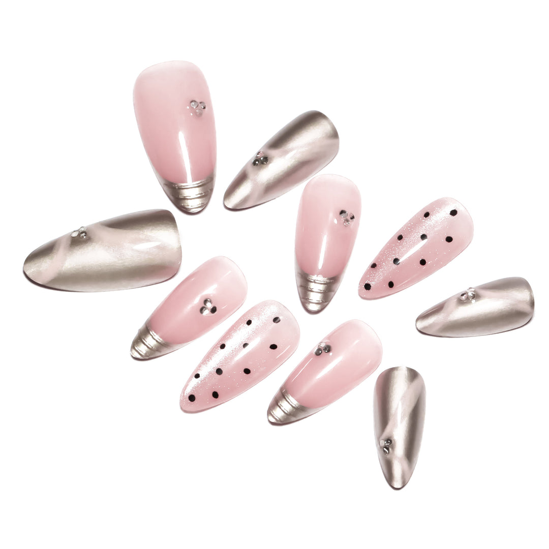 Artful Nail Extensions with Filigree Accents Bowlift