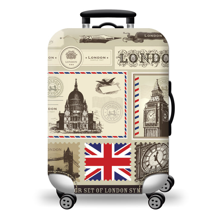 Hard Shell Luggage with Earth Design Bowlift