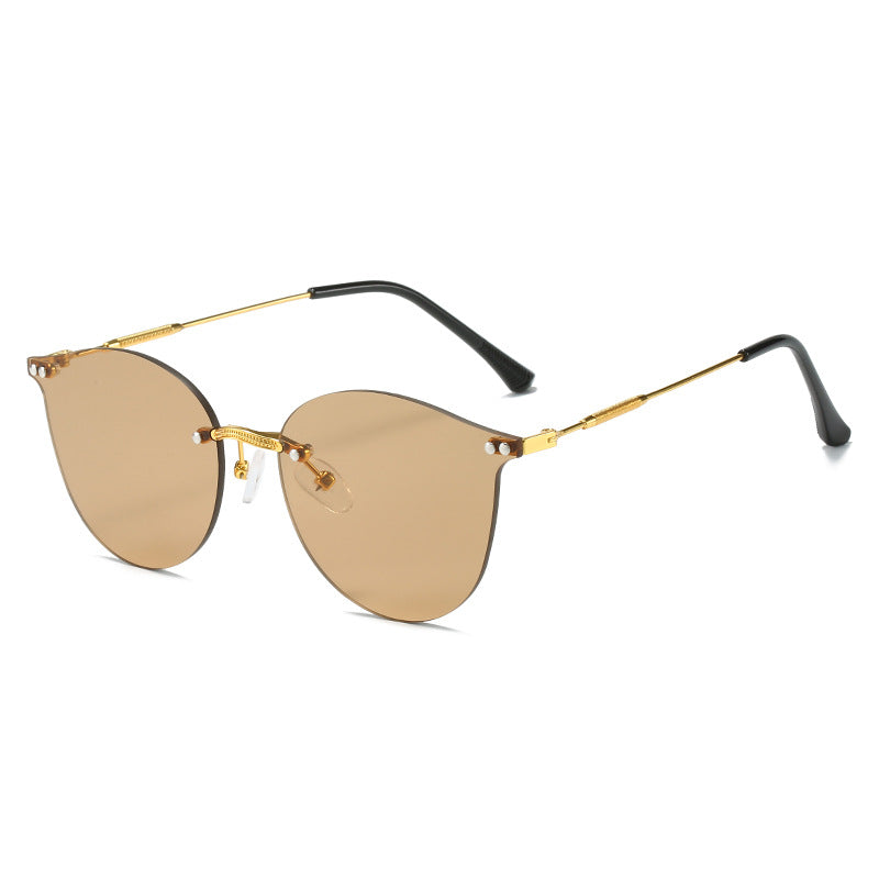 Women's fashionable sunglasses with innovative metal frame and flexible nose pads Bowlift