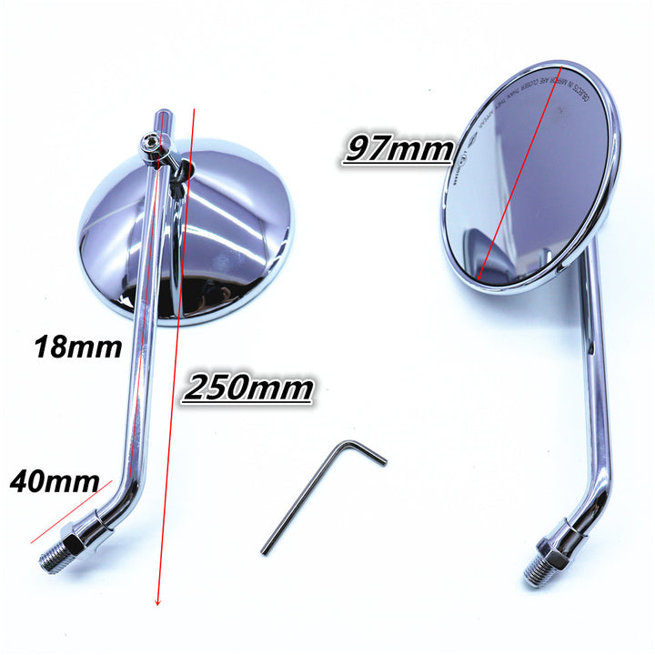 Motorcycle rearview mirror with adjustable design Bowlift