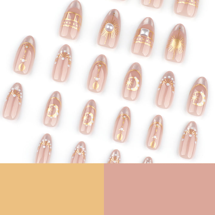 Glamorous nail art with fine gold accents Bowlift
