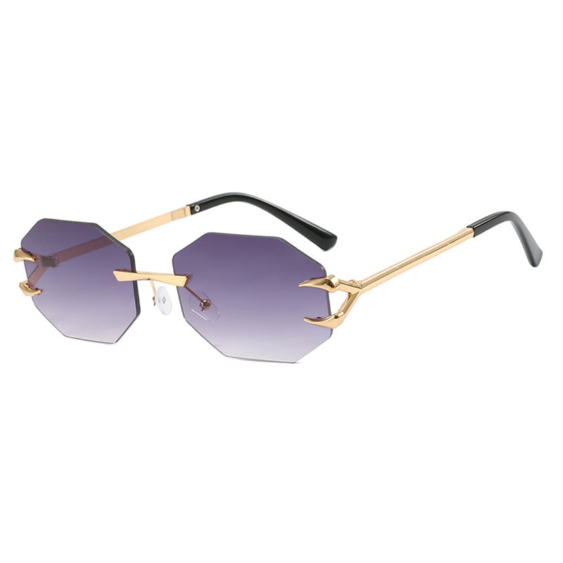 Women's geometric sunglasses with modern metal frame Bowlift