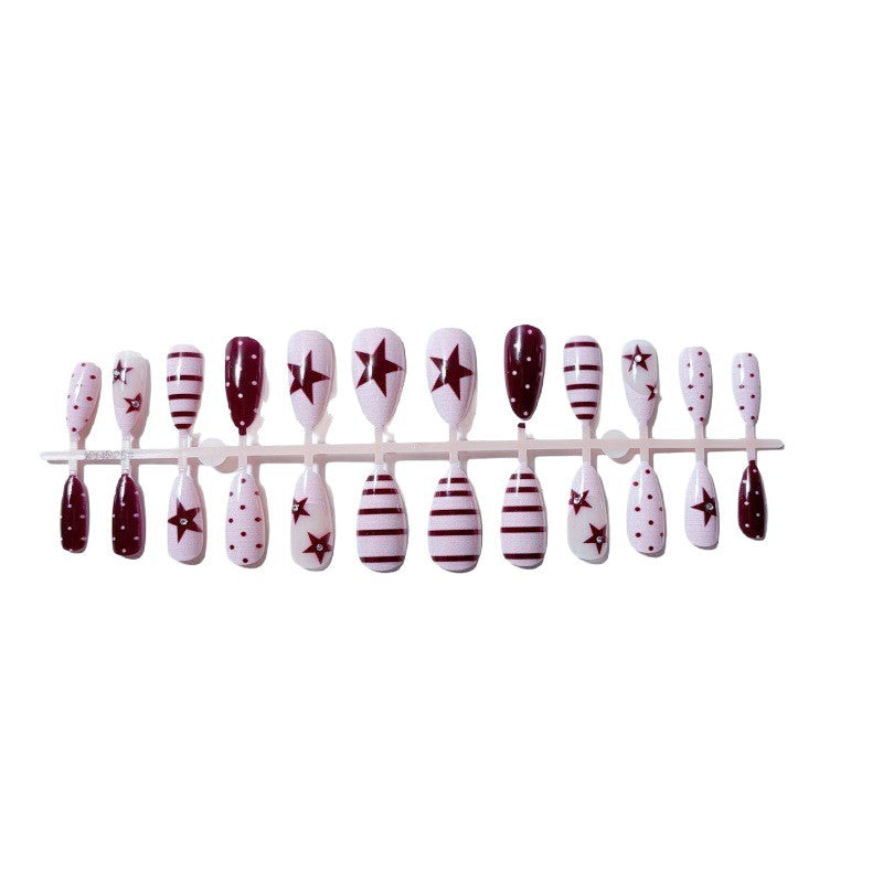 Artful Nail Set with Festive Star Design Bowlift