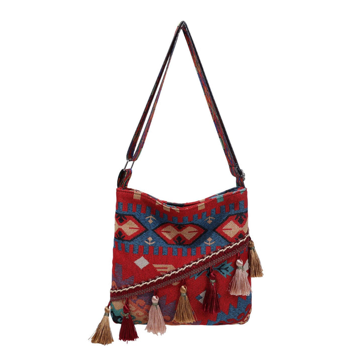 WoBohemian Style Embroidered Shoulder Bag Bowlift