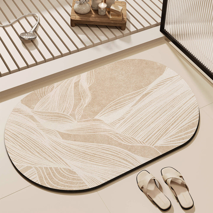 Elegant Oval Bathroom Mat Bowlift