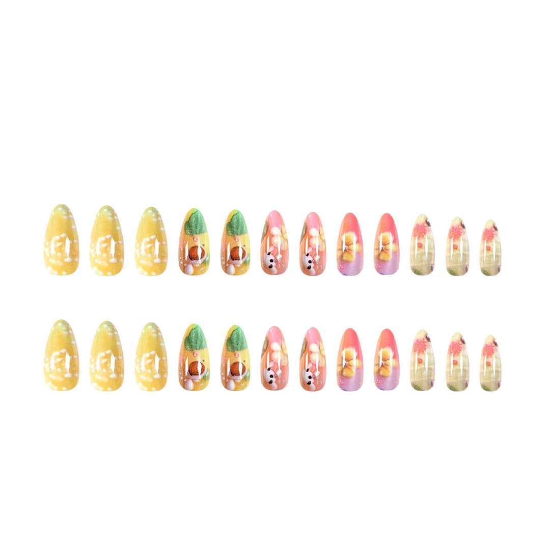 Exquisite nail art with colorful floral designs Bowlift