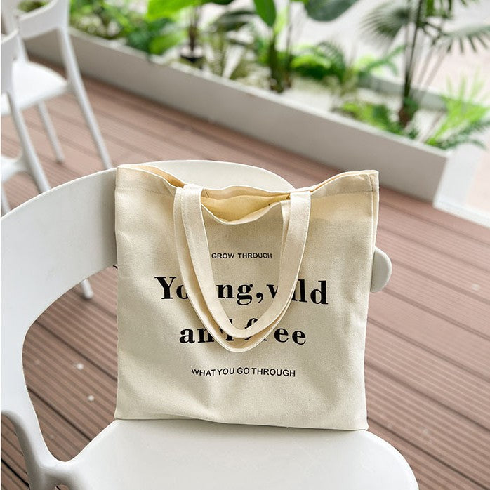 Motivational Canvas Tote Bag Bowlift
