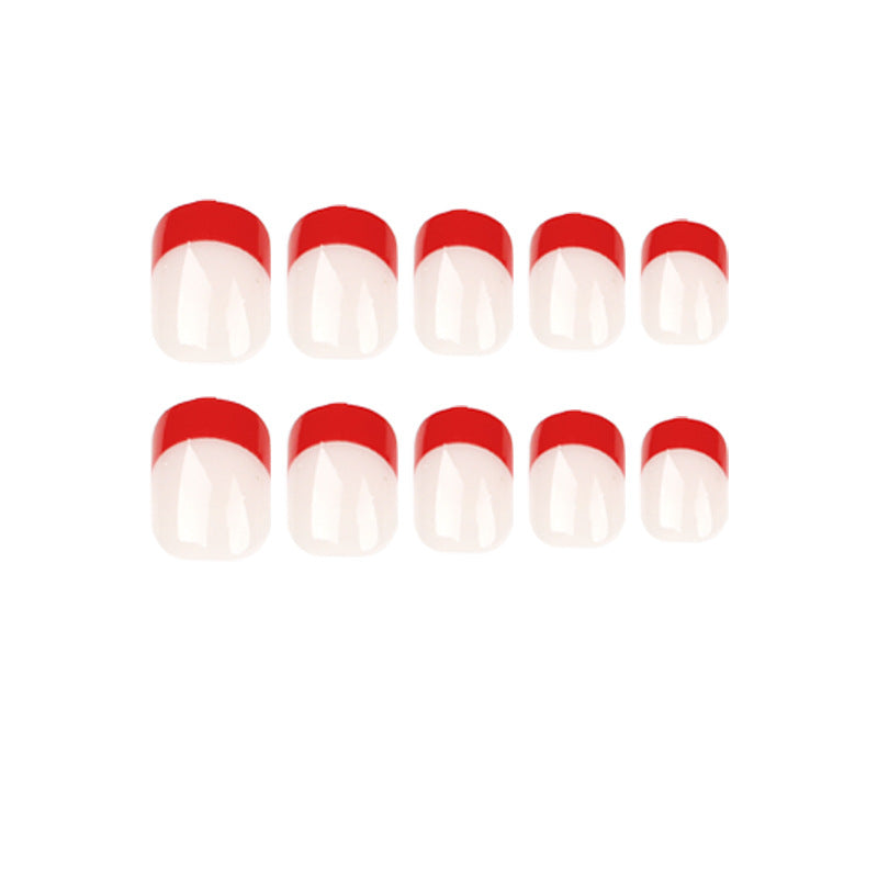 Elegant and creative nail art with French tip Bowlift