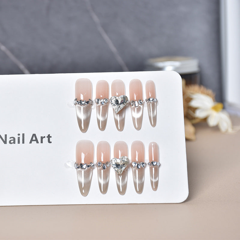 Glamorous Crystal-Embellished Stiletto Press-On Nails Bowlift