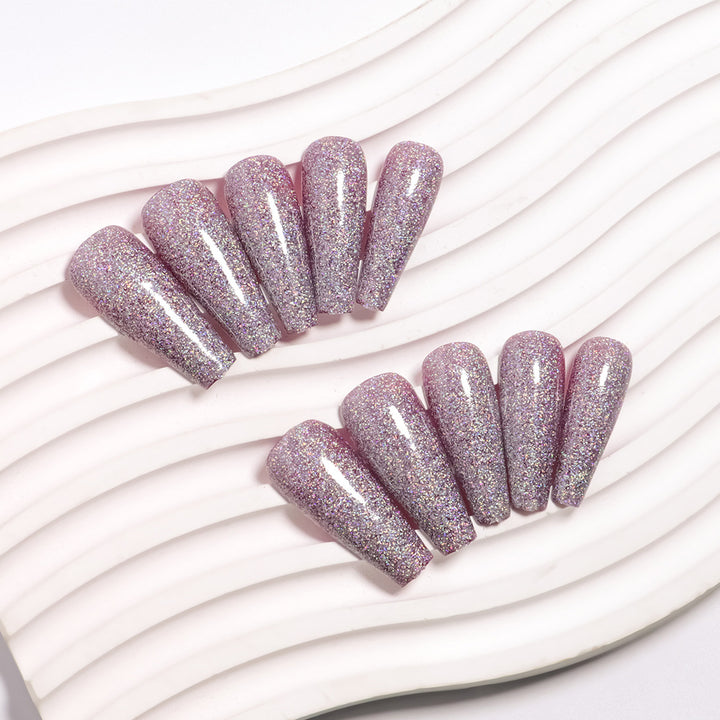 Glamorous Glittering Press-On Nail Tips Bowlift