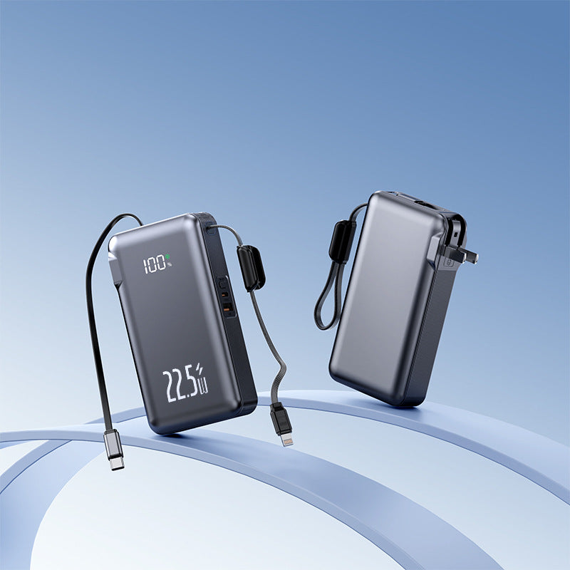 Portable power bank with integrated LCD display and fast charging function Bowlift