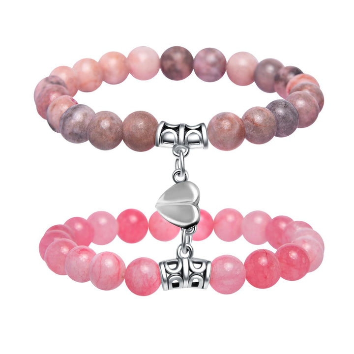 Dual Stone Heart Charm Bracelet Bowlift