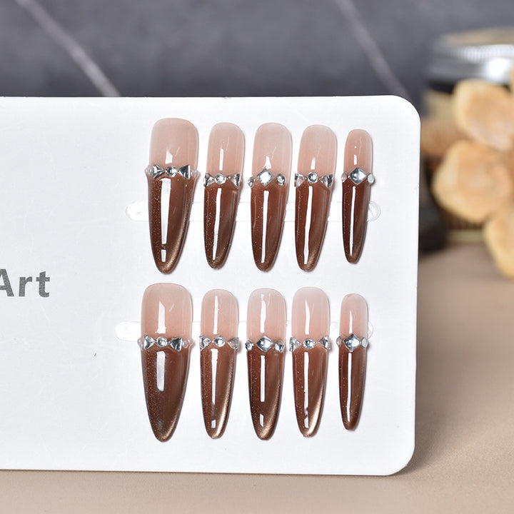 Glamorous Long Stiletto Press-On Nail Extensions Bowlift 1787316087