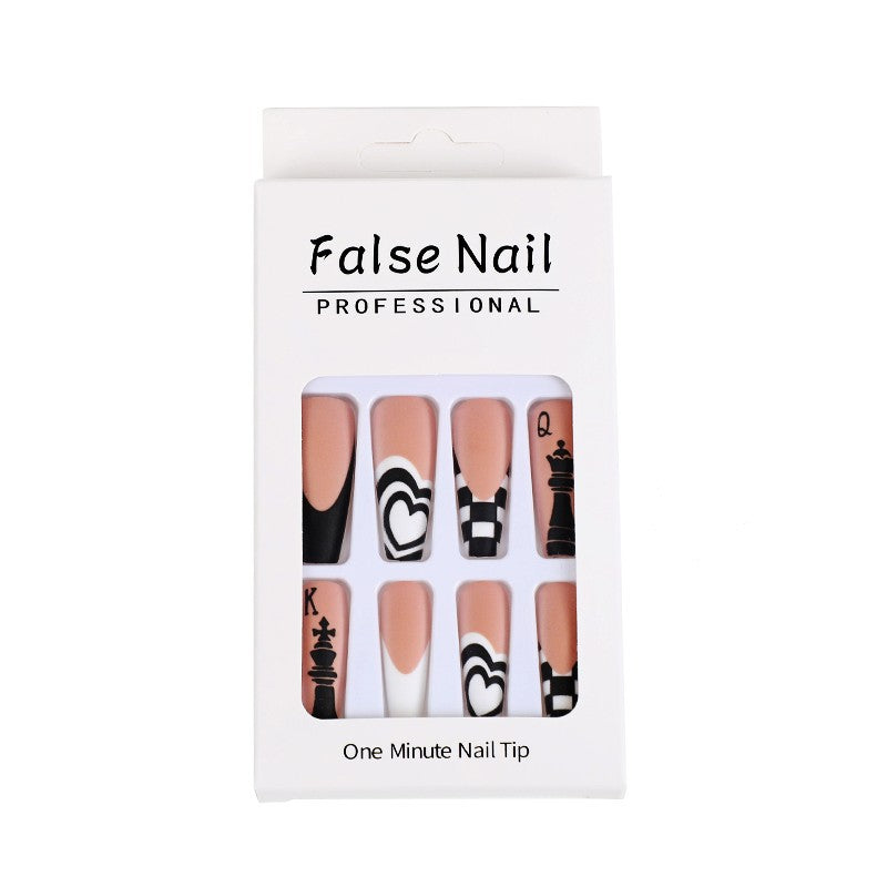 Art Nail Set with Creative Chess Designs Bowlift
